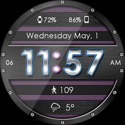 Metallic Mesh HD Watch Face android App screenshot 1