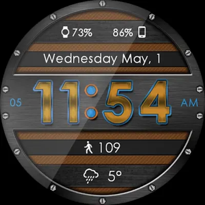 Metallic Mesh HD Watch Face android App screenshot 2